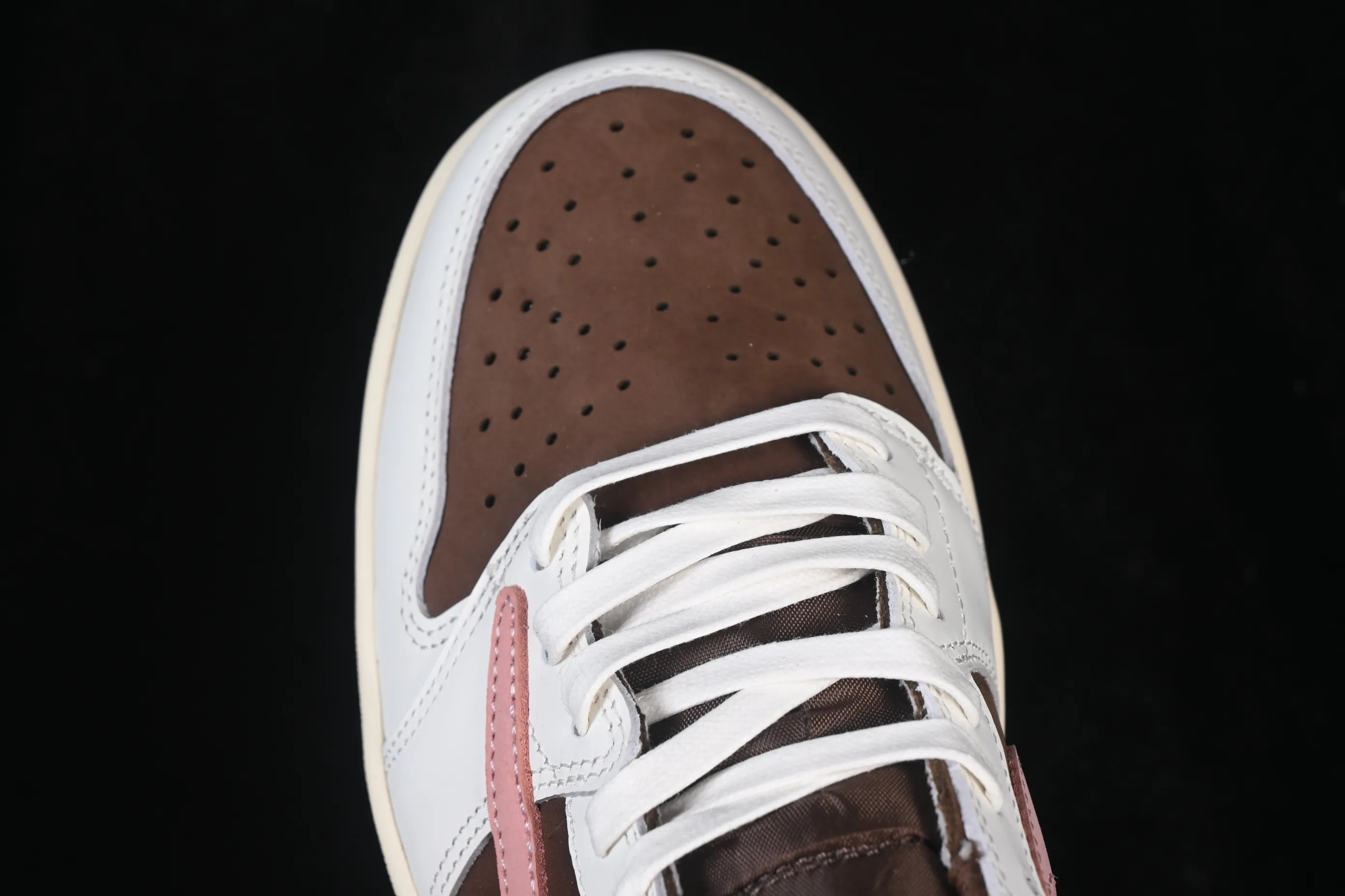 All categories Air Jordan Jordan series basketball shoes Air Jordan 1 Low ZG version Travis Scott x Air Jordan 1 Low OG AJ1 Joe 1 undercut low top full head layer DZ4137-206